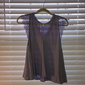 Free People Lace Trim Tank Top